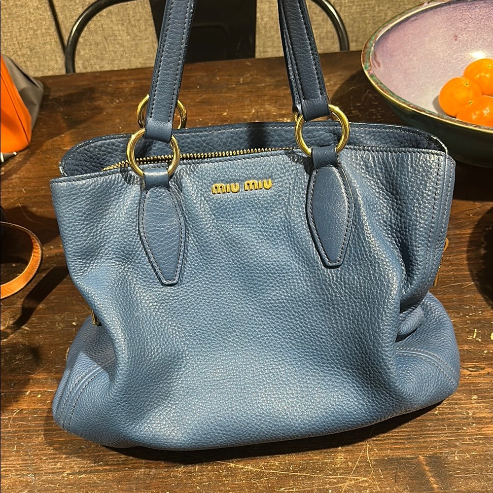 Miu Miu Blue Leather Women's Bag